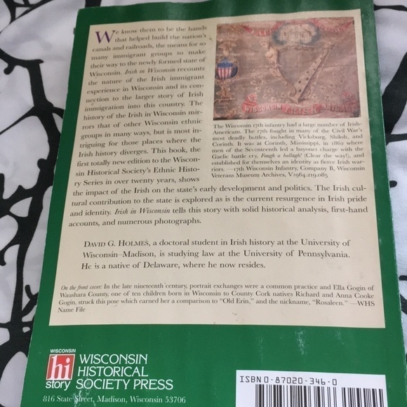 Irish In Wisconsin Paperback by David G. Holmes 2004 𝅺☘️ - Picture 5 of 6
